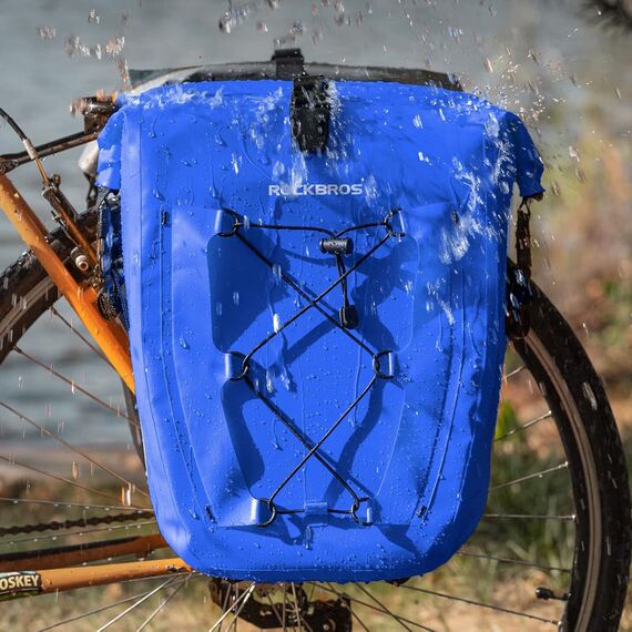 Rockbros 30140022004 Waterproof Bicycle Bag 25-32L - Blue - Bicycle - Sports & Fitness - Techbox