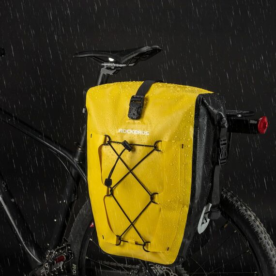 Rockbros 30140022005 Waterproof Bicycle Pannier 25-32L - Yellow - Bicycle - Sports & Fitness - Techbox