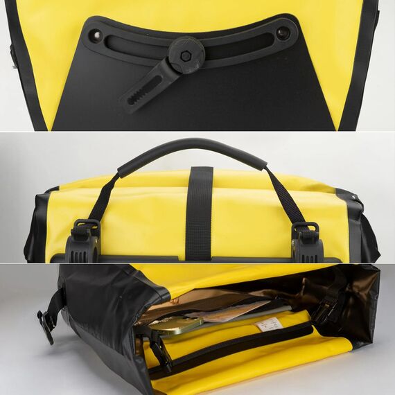 Rockbros 30140022005 Waterproof Bicycle Pannier 25-32L - Yellow - Bicycle - Sports & Fitness - Techbox