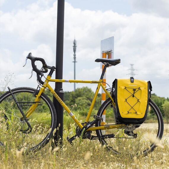 Rockbros 30140022005 Waterproof Bicycle Pannier 25-32L - Yellow - Bicycle - Sports & Fitness - Techbox