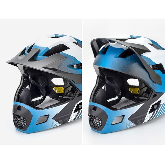 Rockbros TS-61 10110061001 Children's Bike Helmet with Detachable Chin Size S (48-54) - Blue - Bicycle - Sports & Fitness - Techbox