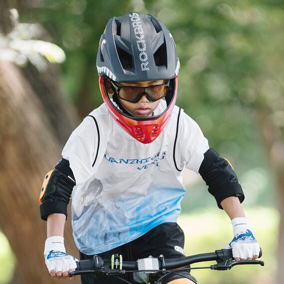 Rockbros TT-32005 Shark Children's Bike Helmet with Detachable Jaw Size M (54-58) - Black | Techbox