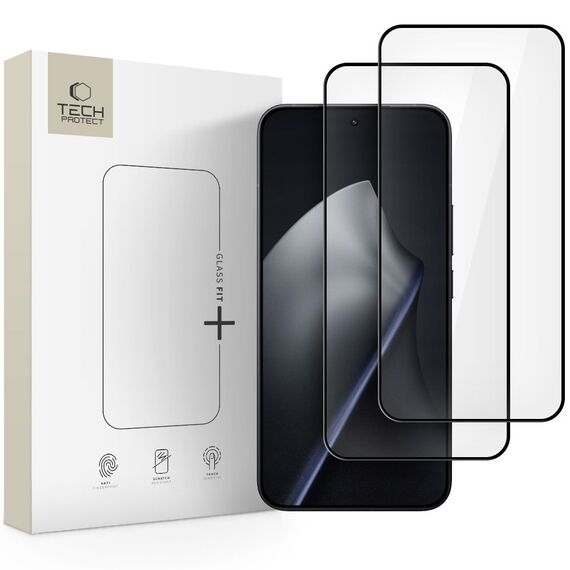 Tech-Protect Glass Fit+ 2-pack tempered glass for Xiaomi 15T / 15T Pro - black - Xiaomi - Screen & Camera Protection - Techbox