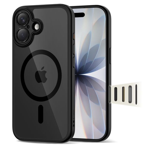 Tech-Protect Magpeak Magsafe CC Case for iPhone 17 - Clear Black | Techbox