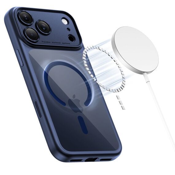 Tech-Protect Magpeak Magsafe CC Case for iPhone 17 Pro Max - Clear Navy Blue | Techbox