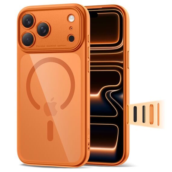 Tech-Protect Magpeak Magsafe CC Case for iPhone 17 Pro Max - Transparent Orange | Techbox