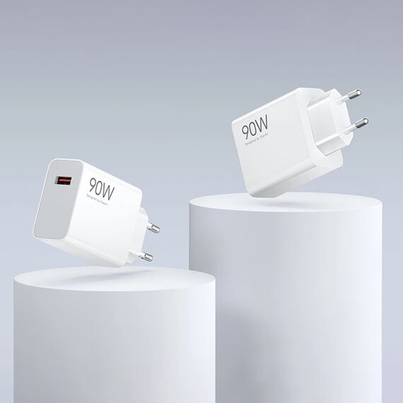 Xiaomi HyperCharge Combo 90W 6.1A USB-A Wall Charger with USB-C Cable - White - Travel Chargers - Smartphone Chargers - Techbox