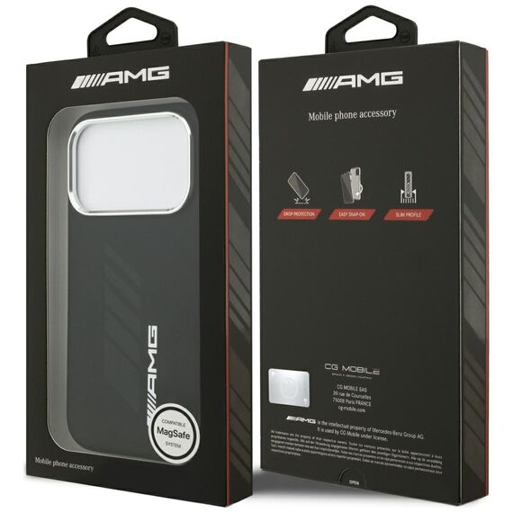 AMG Silicone Oversize Rhombs MagSafe Case for iPhone 17 Pro - Black | Techbox