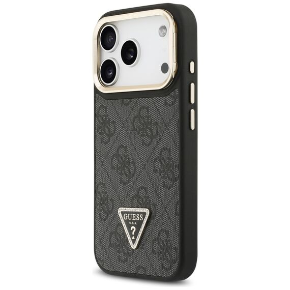 Guess 4G PU Triangle Logo &amp; Stand Camera Magsafe Case for iPhone 17 Pro - Black - Uncategorized Cases (2) - Cases - Techbox