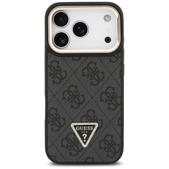 Guess 4G PU Triangle Logo &amp; Stand Camera Magsafe Case for iPhone 17 Pro - Black - Uncategorized Cases (2) - Cases - Techbox