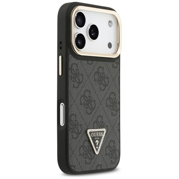 Guess 4G PU Triangle Logo &amp; Stand Camera Magsafe Case for iPhone 17 Pro - Black - Uncategorized Cases (2) - Cases - Techbox
