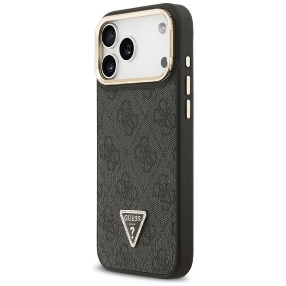 Guess 4G PU Triangle Logo &amp; Stand Camera Magsafe Case for iPhone 17 Pro Max - Black - Uncategorized Cases (2) - Cases - Techbox