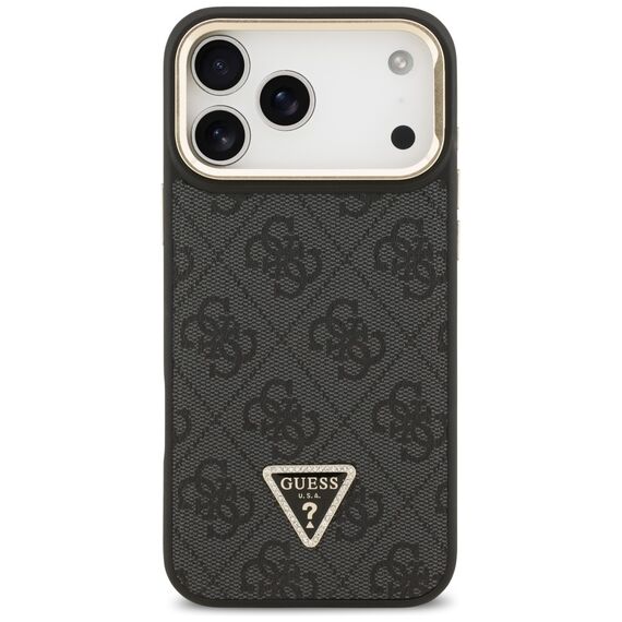 Guess 4G PU Triangle Logo &amp; Stand Camera Magsafe Case for iPhone 17 Pro Max - Black - Uncategorized Cases (2) - Cases - Techbox