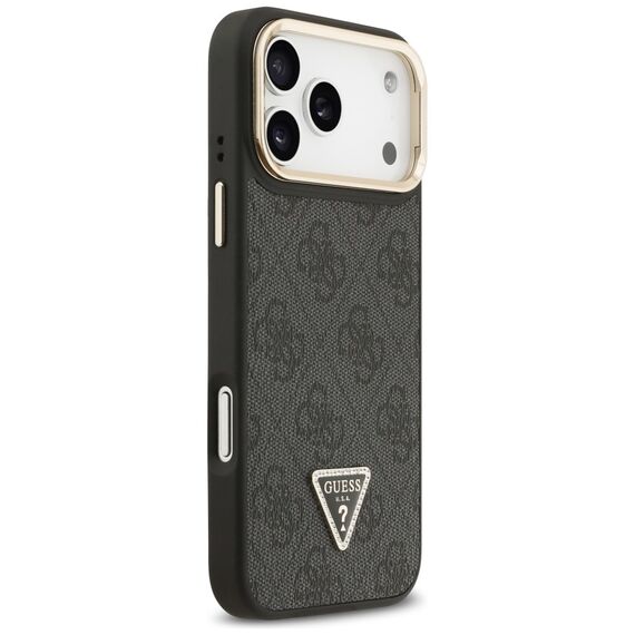 Guess 4G PU Triangle Logo &amp; Stand Camera Magsafe Case for iPhone 17 Pro Max - Black - Uncategorized Cases (2) - Cases - Techbox