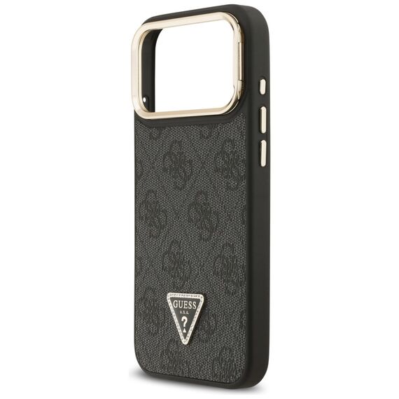 Guess 4G PU Triangle Logo &amp; Stand Camera Magsafe Case for iPhone 17 Pro Max - Black - Uncategorized Cases (2) - Cases - Techbox