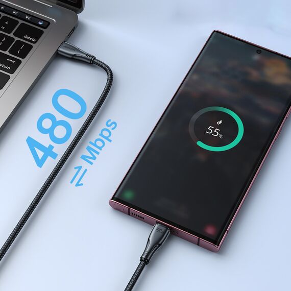 Kabel Joyroom S-A11 Surpass 60W USB-C - USB-C 0,25m - czarny - Cables & Adapters - Cables & Accessories - Techbox