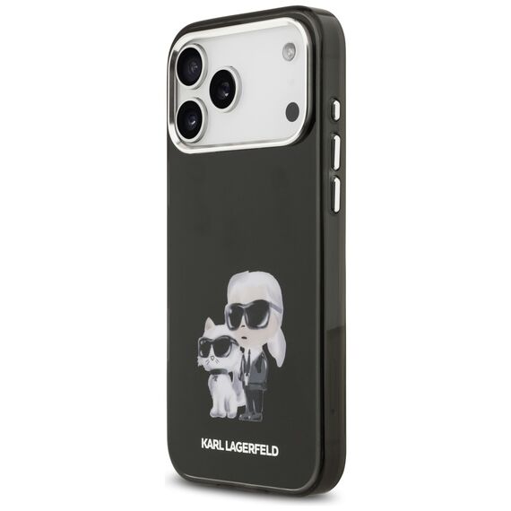 Karl Lagerfeld IML Aquarelle Karl &amp; Choupette &amp; Logo MagSafe Case for iPhone 17 Pro - Black | Techbox