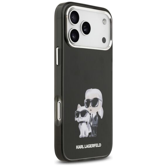 Karl Lagerfeld IML Aquarelle Karl &amp; Choupette &amp; Logo MagSafe Case for iPhone 17 Pro - Black | Techbox