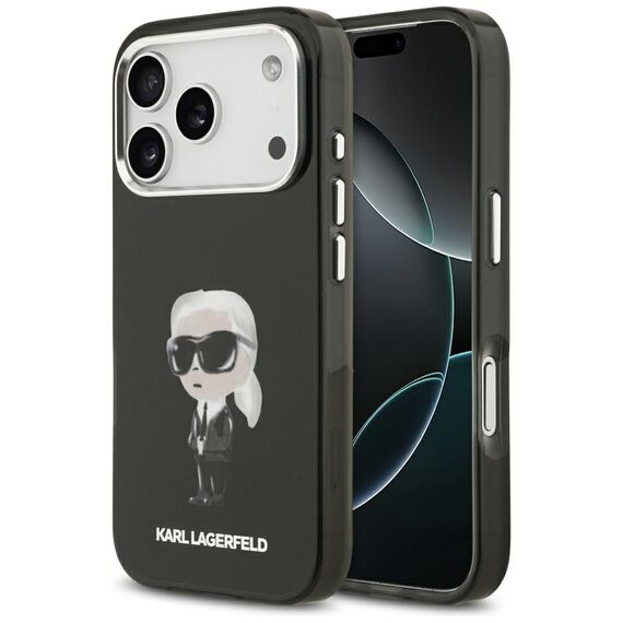 Karl Lagerfeld IML Aquarelle Karl &amp; Logo MagSafe Case for iPhone 17 Pro - Black | Techbox