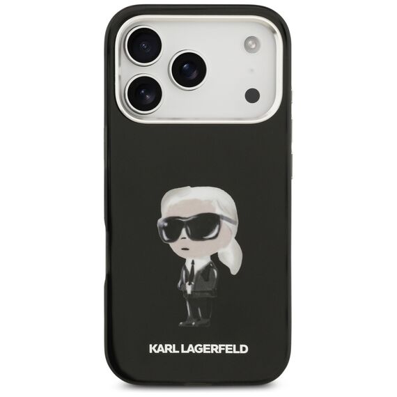 Karl Lagerfeld IML Aquarelle Karl &amp; Logo MagSafe Case for iPhone 17 Pro - Black | Techbox