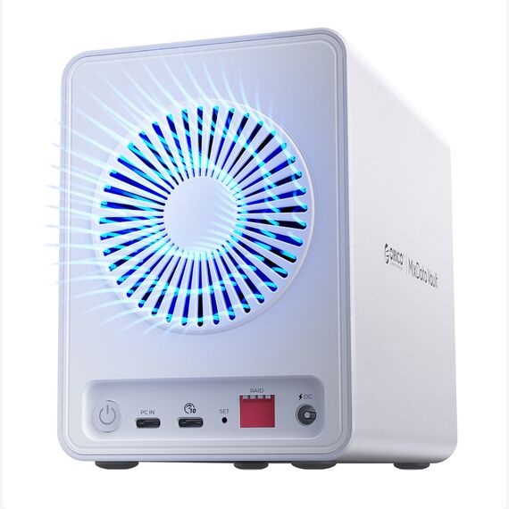 Orico 8848RC3 DAS Series 4-bay 2.5" HDD/SSD/M.2 SATA/mSATA Disk Array - White - Cases & Accessories - Hard Drives - Techbox