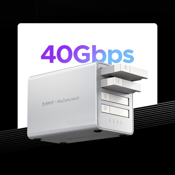 Orico 8848U4 DAS Series 4-Bay M.2 NVMe SSD Disk Array - White - Cases & Accessories - Hard Drives - Techbox