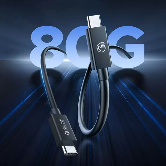 Orico USB4 Thunderbolt5 Cable 80Gbps 240W USB-C to USB-C 1.5m - Black - Cables & Adapters - Cables & Accessories - Techbox