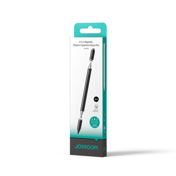 Rysik pasywny Joyroom JR-BP561 3w1 magnetyczny pojemnościowy stylus - czarny