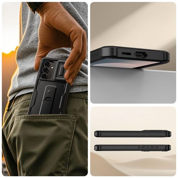 Tech-Protect Kevlar Cam+ Case for Samsung Galaxy S25 FE - Black