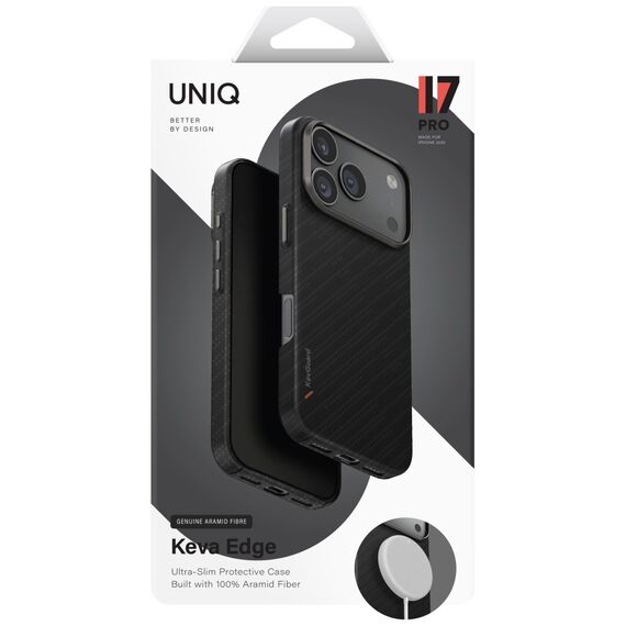 Uniq Keva EDGE Magclick Charging Case for iPhone 17 Pro - Black | Techbox