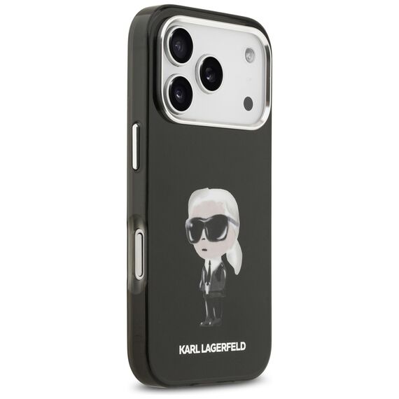 Karl Lagerfeld IML Aquarelle Karl &amp; Logo MagSafe Case for iPhone 17 Pro - Black | Techbox