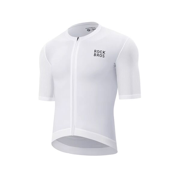Rockbros 15200025 Short Sleeve Cycling Jersey Size S - White - Bicycle - Sports & Fitness - Techbox