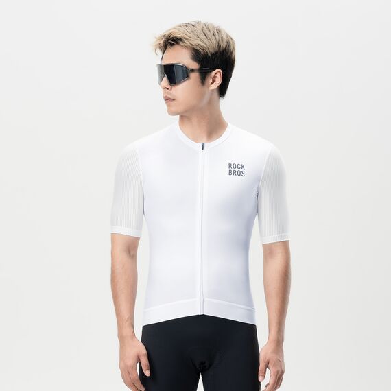 Rockbros 15200025 Short Sleeve Cycling Jersey Size S - White - Bicycle - Sports & Fitness - Techbox
