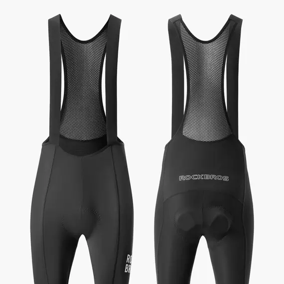 Rockbros 200021 Long Cycling Bib Shorts with Pad Size M - Black | Techbox