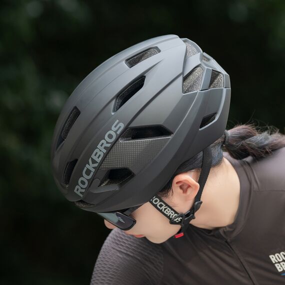 Rockbros LK-15 Carbon Fiber Bike Helmet 58-62cm - Black | Techbox