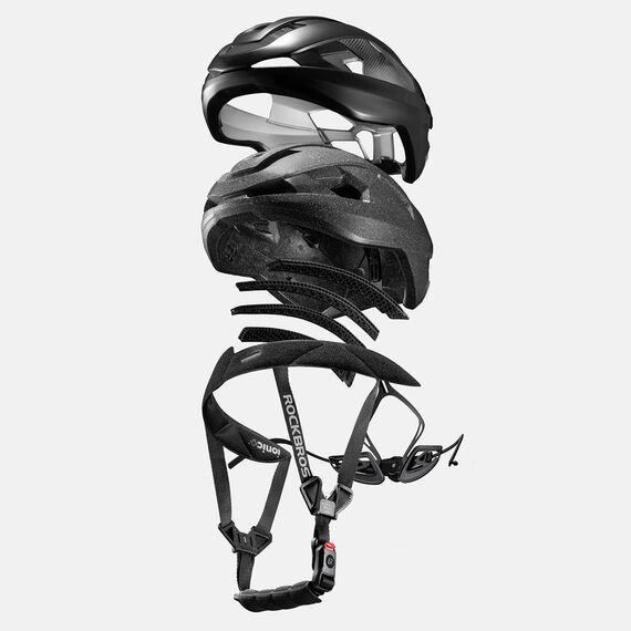 Rockbros LK-15 Carbon Fiber Bike Helmet 58-62cm - Black | Techbox