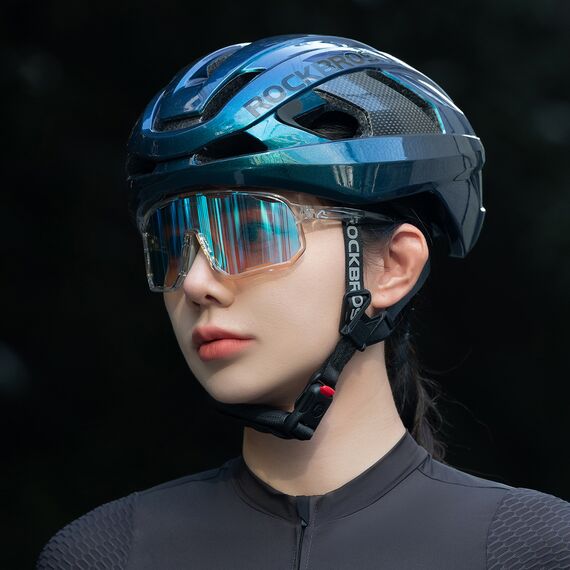 Rockbros LK-15 Carbon Fiber Bike Helmet Size L (58-62cm) - Chameleon Blue | Techbox