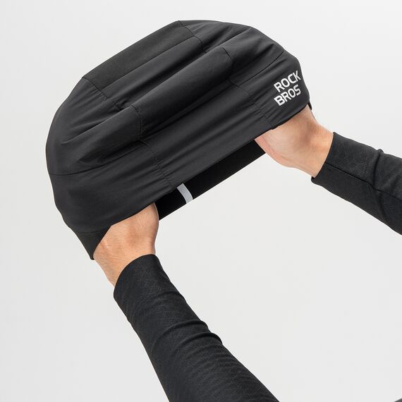 Rockbros M015 Winter Reversible Cycling Cap Size 54-61 cm - Black - Bicycle - Sports & Fitness - Techbox