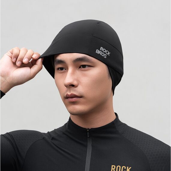 Rockbros M015 Winter Reversible Cycling Cap Size 54-61 cm - Black - Bicycle - Sports & Fitness - Techbox