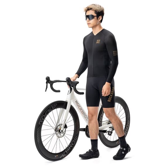 Rockbros YDCX008 Diamond Long Sleeve Cycling Jersey Size L - Black - Bicycle - Sports & Fitness - Techbox