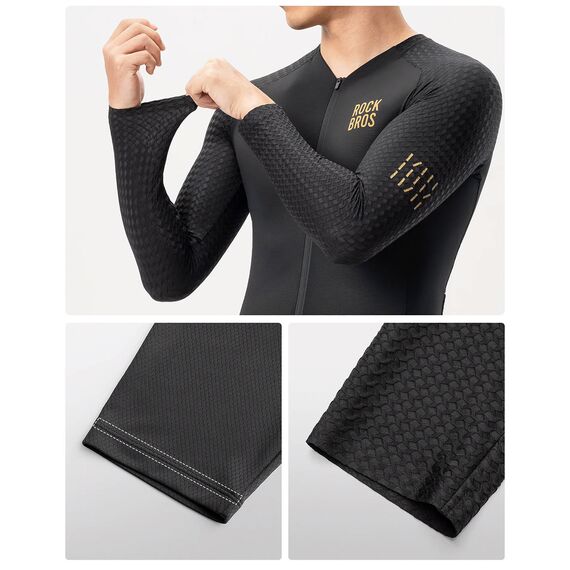 Rockbros YDCX008 Diamond Long Sleeve Cycling Jersey Size L - Black - Bicycle - Sports & Fitness - Techbox