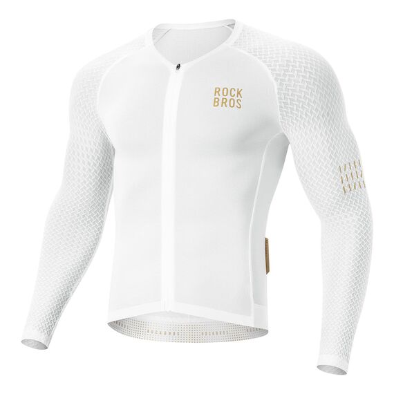Rockbros YDCX008 Diamond Long Sleeve Cycling Jersey Size XL - White | Techbox