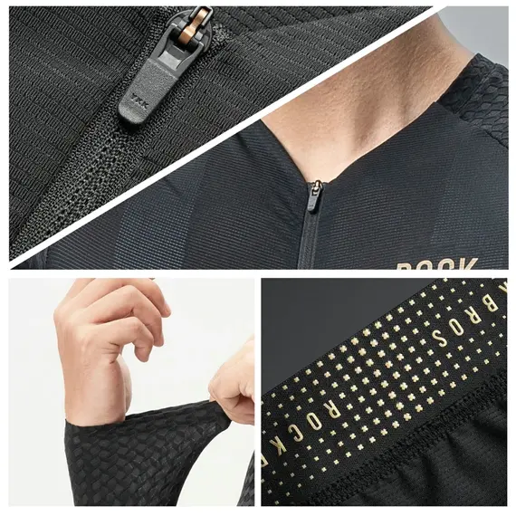 Rockbros YDCX008 Diamond Long Sleeve Cycling Jersey Size XXXL - Black - Bicycle - Sports & Fitness - Techbox