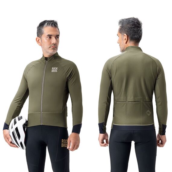 Rockbros YDWT014 Winter Fleece Double Layer Cycling Jacket Size XL - Green - Bicycle - Sports & Fitness - Techbox