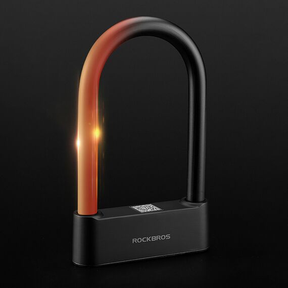 Rockbros 32210818001 SMART Bicycle Lock with Fingerprint Reader and Bluetooth Connectivity - Black | Techbox