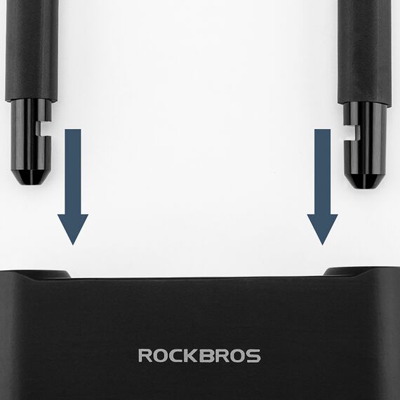 Rockbros 32210818001 SMART Bicycle Lock with Fingerprint Reader and Bluetooth Connectivity - Black | Techbox