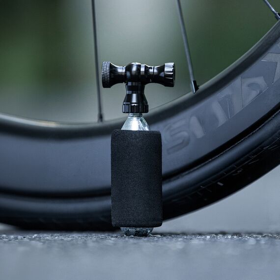Rockbros CO₂ pump, aluminum alloy valve head, cartridge-free, Presta/Schrader compatible - black - Bicycle - Sports & Fitness - Techbox