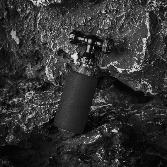 Rockbros CO₂ pump, aluminum alloy valve head, cartridge-free, Presta/Schrader compatible - black - Bicycle - Sports & Fitness - Techbox