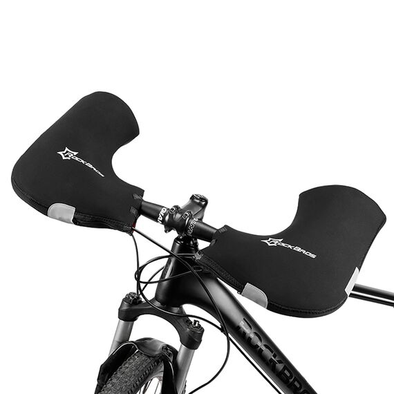 Rockbros D16-B Motorcycle-Compatible Windproof Waterproof Handlebar Gloves - Black | Techbox
