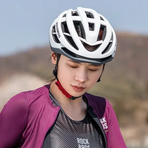 Rockbros HC-58WG-L Bike Helmet 58-61 cm - White-Gray | Techbox